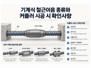 기계식 철근이음 종류와 커플러 시공 시 확인사항 8 기계식 철근이음 종류와 커플러 시공 시 확인사항