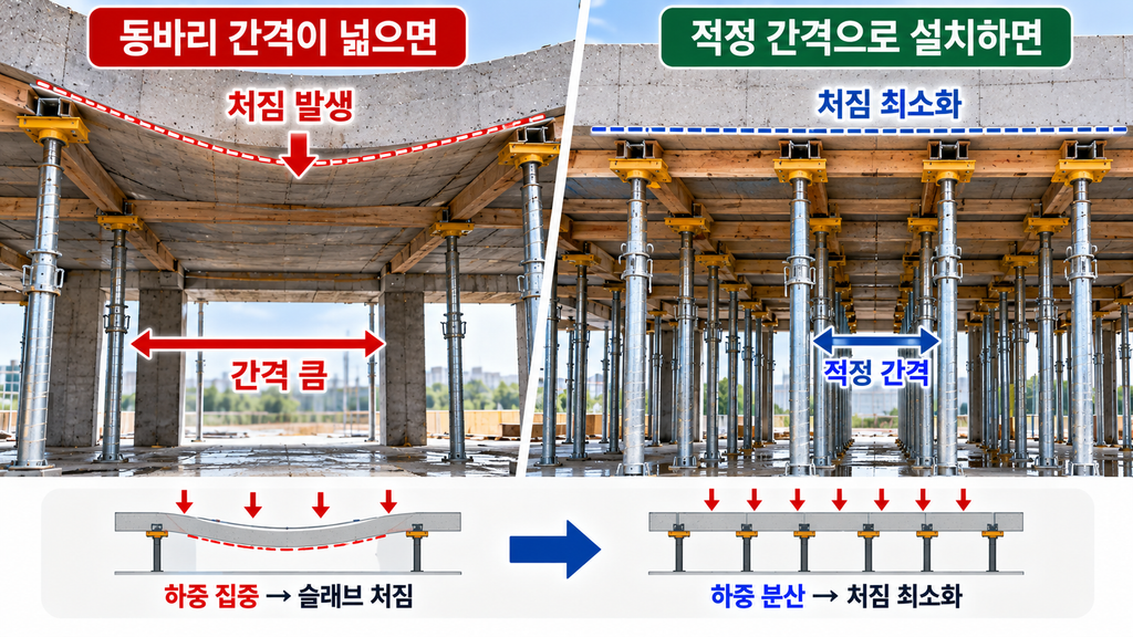 동바리 간격과 하중 분산이 슬래브 처짐에 미치는 영향 1 image 5