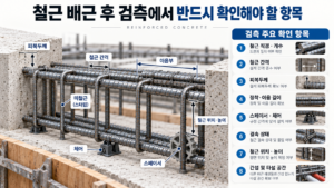 철근 배근 후 검측에서 반드시 확인해야 할 항목