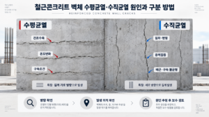 철근콘크리트 벽체 수평균열·수직균열 원인과 구분 방법 4 철근콘크리트 벽체 수평균열·수직균열 원인과 구분 방법